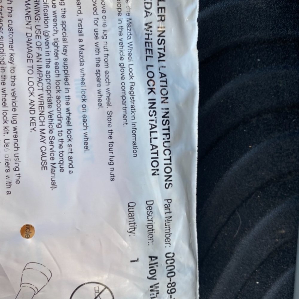 Mazda OEM wheel locks